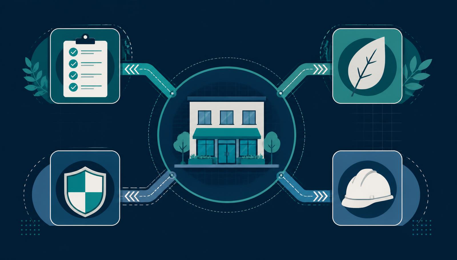Illustrated comparison of quality, environmental, information security and workplace safety management systems