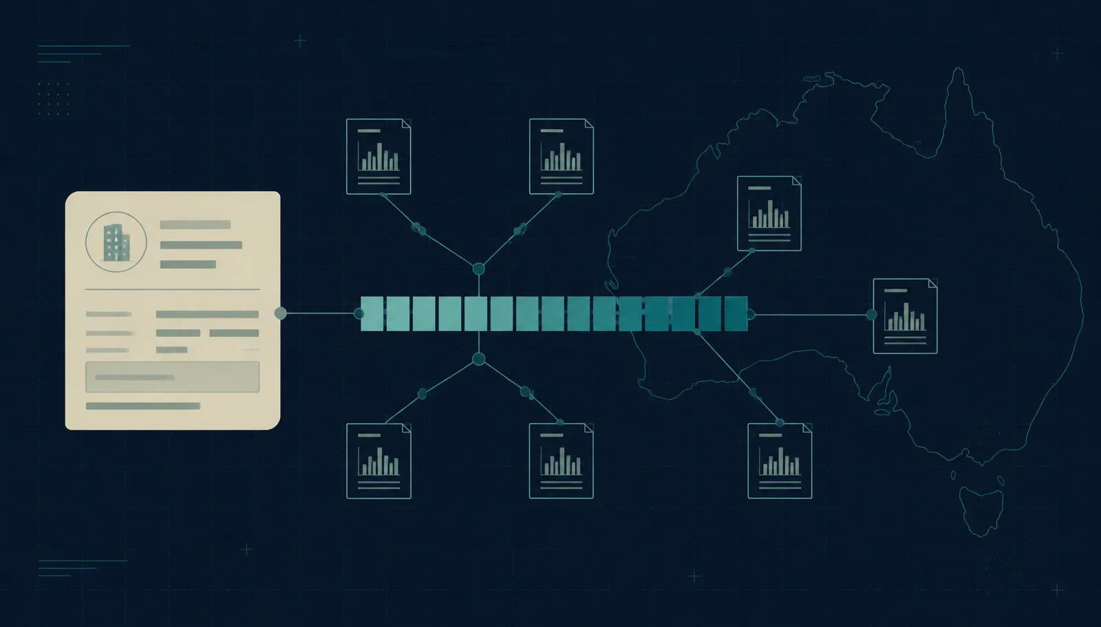 Australian legal entity record connected to an LEI and derivatives reporting network